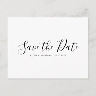 Elegant Simple Minimalist Modern Save the Date  Postcard