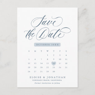 Elegant Simple Minimalist Modern Save the Date Postcard