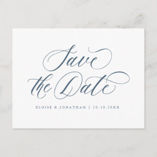 Elegant Simple Minimalist Modern Save the Date  Postcard