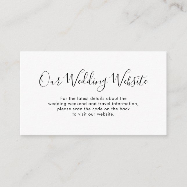 Elegant Simple Minimalist Modern Website Details Enclosure Card (Front)