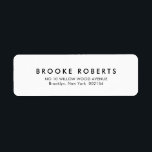 Elegant Simple Minimalist Modern Wedding<br><div class="desc">Simple Minimalist Black and White Modern Wedding address label. Please find more matching designs and variations from my "blissweddingpaperie" store. And feel free to contact me for further customisation or matching items.</div>