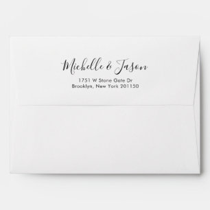Elegant Simple Minimalist Modern Wedding  Envelope