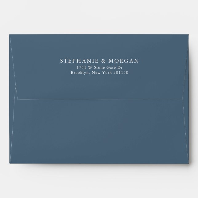 Elegant Simple Minimalist Modern Wedding  Envelope (Back (Top Flap))
