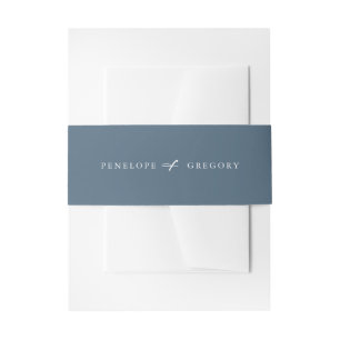  Elegant Simple Minimalist Modern Wedding  Invitation Belly Band