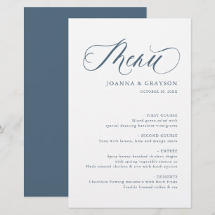 Elegant Simple Minimalist Modern Wedding Menu