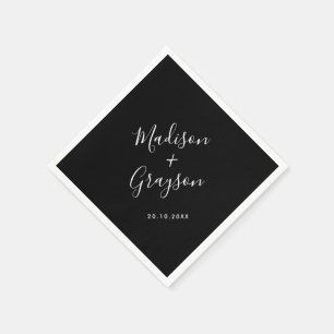 Elegant Simple Minimalist Modern Wedding Napkin