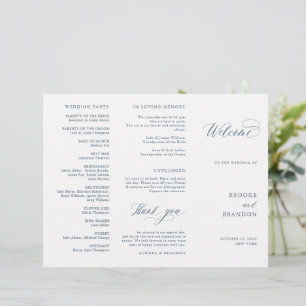 Elegant Simple Minimalist Modern Wedding  Program