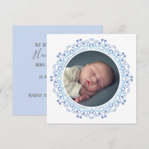 Elegant Simple Minimalist Photo Baby Blue 