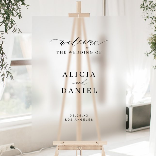 Elegant simple minimalist wedding welcome sign (Creator Uploaded)