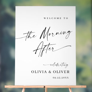 Elegant Simple Minimalist Welcome Farewell Brunch Acrylic Sign