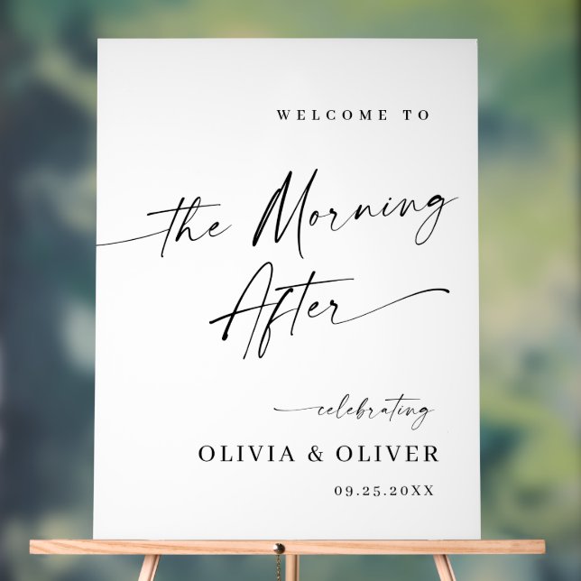 Elegant Simple Minimalist Welcome Farewell Brunch Acrylic Sign (Neutral)