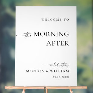 Elegant Simple Minimalist Welcome Farewell Brunch Acrylic Sign