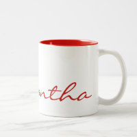 elegant simple modern chic trendy monogram red