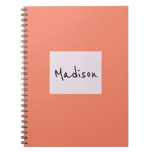Elegant simple modern Custom Name Notebook