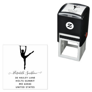   Elegant Simple Modern Dancer Personal Stationery Self-inking Stamp