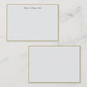 Elegant Simple Modern Gold Slate Wedding Couple Card