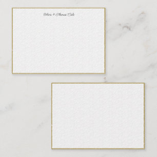 Elegant Simple Modern Gold Textured Wedding Couple Card