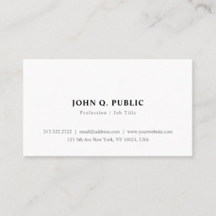 Elegant Simple Modern Minimalist Create Your Own Business Card