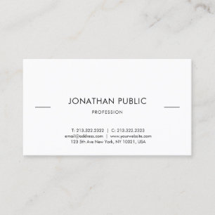 Elegant Simple Modern Minimalist Design Template Business Card