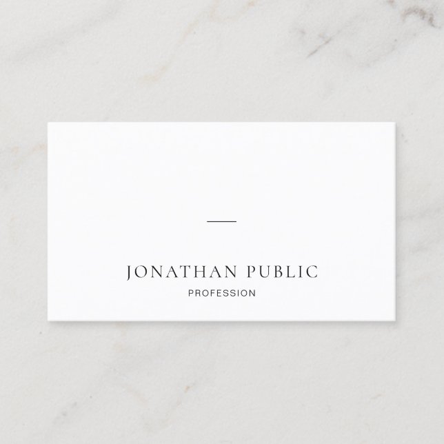 Elegant Simple Modern Minimalist Design Template Business Card (Front)