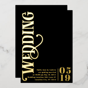 Elegant Simple Modern Minimalist Gold Wedding