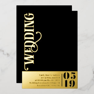 Elegant Simple Modern Minimalist Gold Wedding