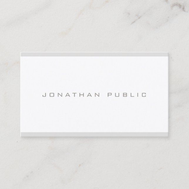 Elegant Simple Modern Minimalist Luxury Trendy Business Card (Front)