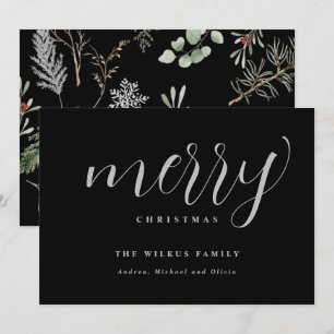 Elegant Simple Modern Non Photo Christmas Card