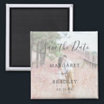 Elegant Simple Modern Photo Wedding Save the Date Magnet<br><div class="desc">Photo Save the Date Magnet featuring a simple design with "Save the Date" in an elegant script along your wedding details in a text overlay over your favourite picture.  A modern way to let your friends and family know to save the date for your wedding.</div>