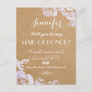 Elegant Simple Modern Rose Floral Faux Silver Invitation