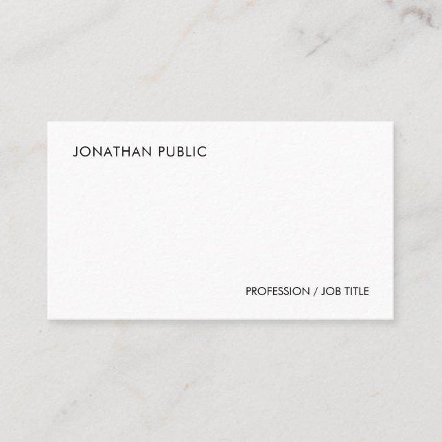 Elegant Simple Modern Template Personalised Business Card (Front)
