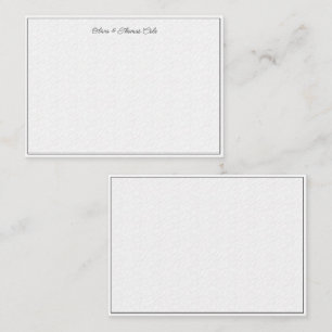 Elegant Simple Modern Textured Wave Wedding Couple Card