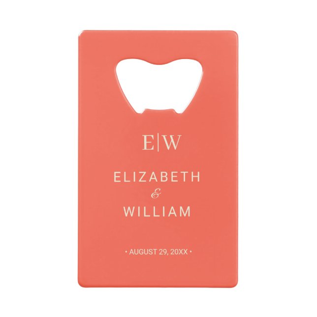 Elegant Simple Neon Flare with Monogram Wedding (Front)