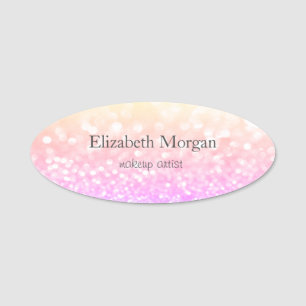 Elegant  Simple Ombre Bokeh  Name Tag