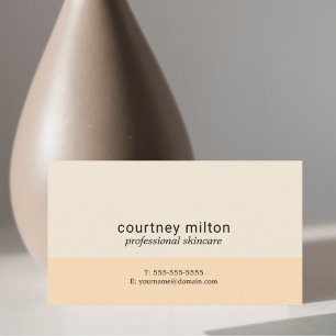 Elegant Simple Pastel Beauty Consultant Business Card