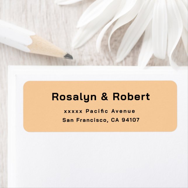 Elegant Simple Peach Return Address Labels (Insitu)