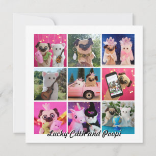 Elegant Simple Personalised Photo Collage Postcard