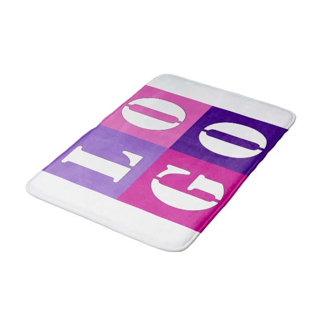 Elegant Simple Personalised Wedding Custom Idea  Bath Mat (Angled)