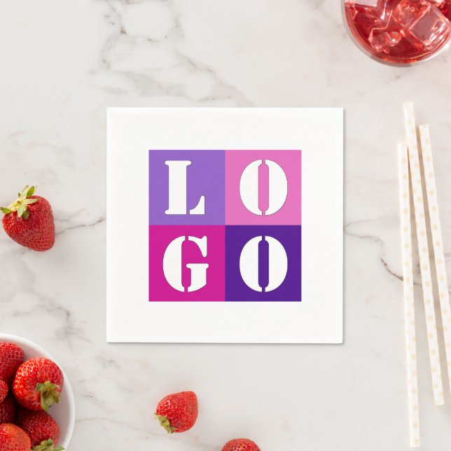 Elegant Simple Personalised Wedding Custom Idea  Napkin (Insitu)