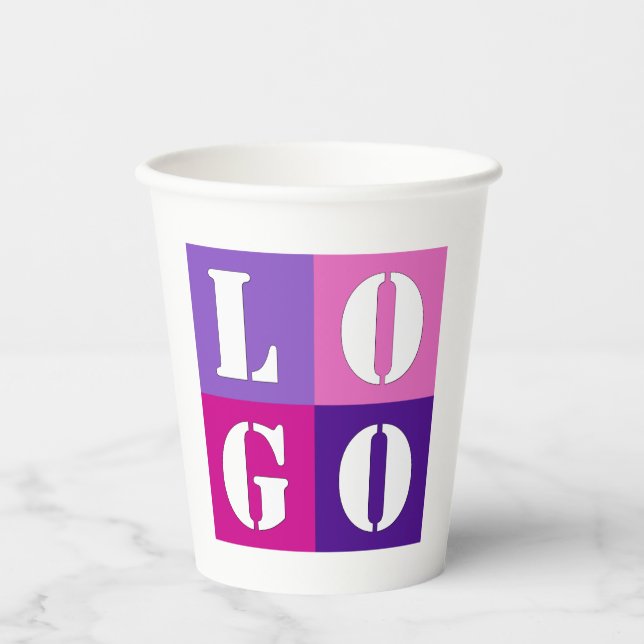 Elegant Simple Personalised Wedding Custom Idea  Paper Cups (Front)