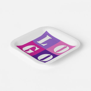 Elegant Simple Personalised Wedding Custom Idea  Paper Plate