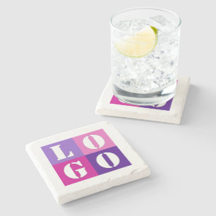 Elegant Simple Personalised Wedding Custom Idea  Stone Coaster