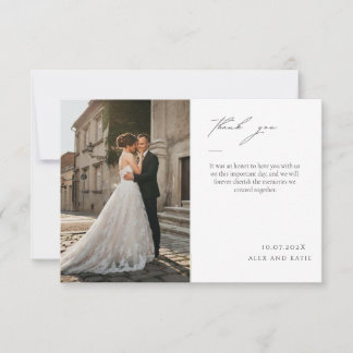 Elegant Simple Photo and Text Thank You Card