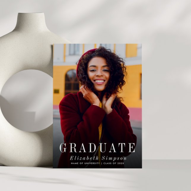 elegant simple photo graduation announcement  (Creator Uploaded)
