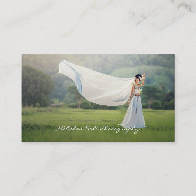 Elegant Simple Photo Photographer Photography Business Card (Front)