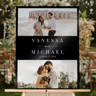 Elegant Simple Photo Wedding Acrylic Sign