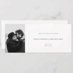 Elegant Simple Photo Wedding Horizontal Save The Date