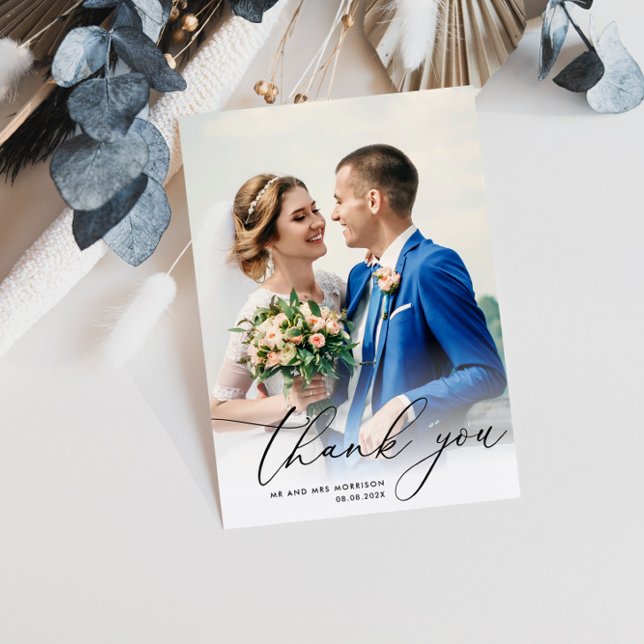 elegant simple photo wedding thank you  (Creator Uploaded)