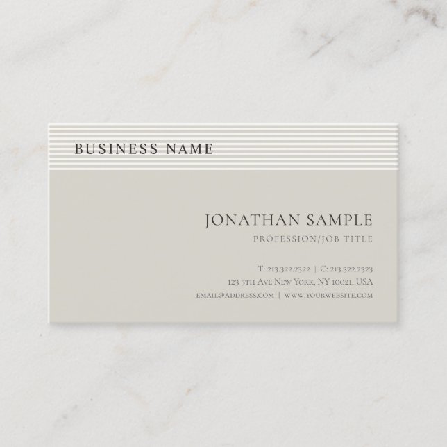 Elegant Simple Professional Modern Template Business Card (Front)