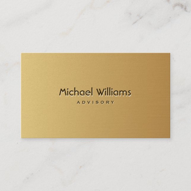 Elegant simple professional profession metal shine business card (Front)